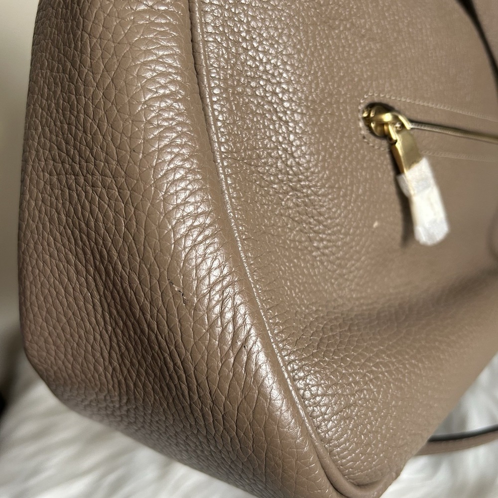 Coach Cary Shoulder Bag Darkstone Pebble Leather Hobo Crossbody C0638 - Picture 4 of 12
